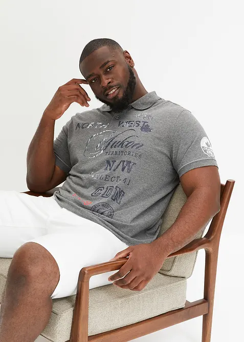 Žerzejov&eacute; p&oacute;lo tričko, kr&aacute;tk&yacute; ruk&aacute;v, bonprix