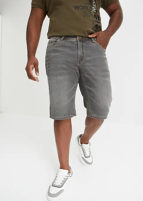 Dž&iacute;nov&eacute; bermudy z tepl&aacute;koviny, pohodln&yacute; střih Regular Fit, bonprix