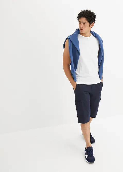 Teplákové cargo bermudy z čisté organické bavlny, bonprix