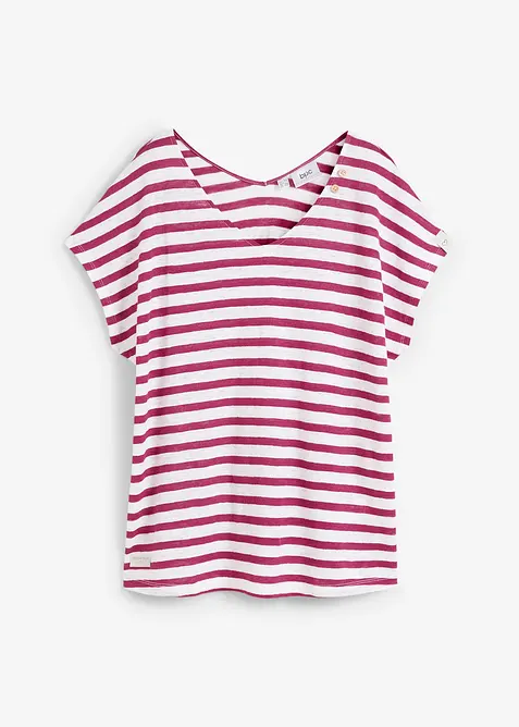 Tričko z čistého lnu, s netopýřími rukávy, bonprix