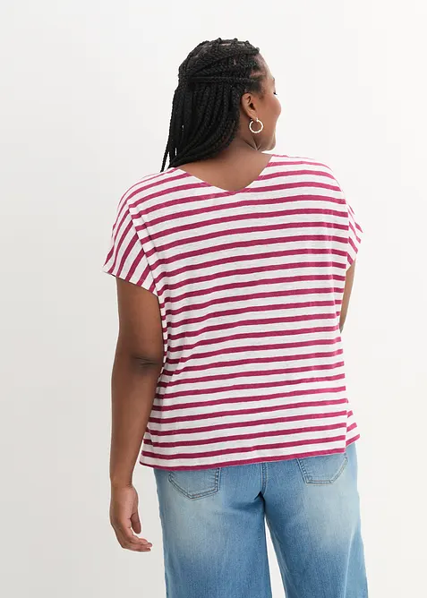 Tričko z čistého lnu, s netopýřími rukávy, bonprix