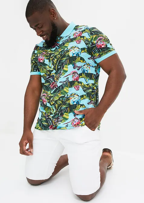 P&oacute;lo tričko z čist&eacute; organick&eacute; bavlny, kr&aacute;tk&yacute; ruk&aacute;v, bonprix