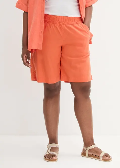 Bermudy ze směsi lnu a viskózy, bonprix