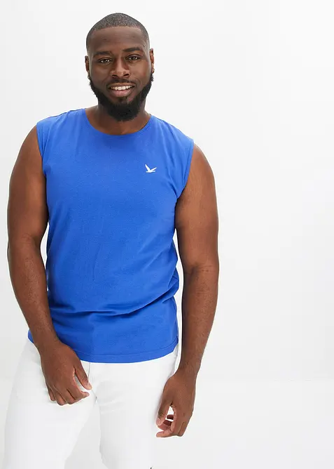 Triko bez ruk&aacute;vů, z čist&eacute; organick&eacute; bavlny (2 ks v balen&iacute;), bonprix