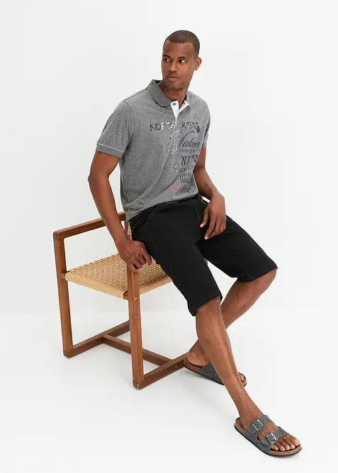 Žerzejov&eacute; p&oacute;lo tričko, kr&aacute;tk&yacute; ruk&aacute;v, bonprix