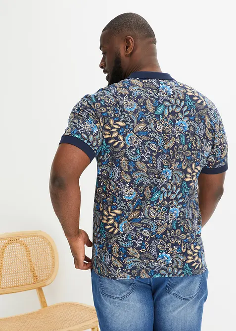 Triko pólo z organické bavlny, krátký rukáv, bonprix