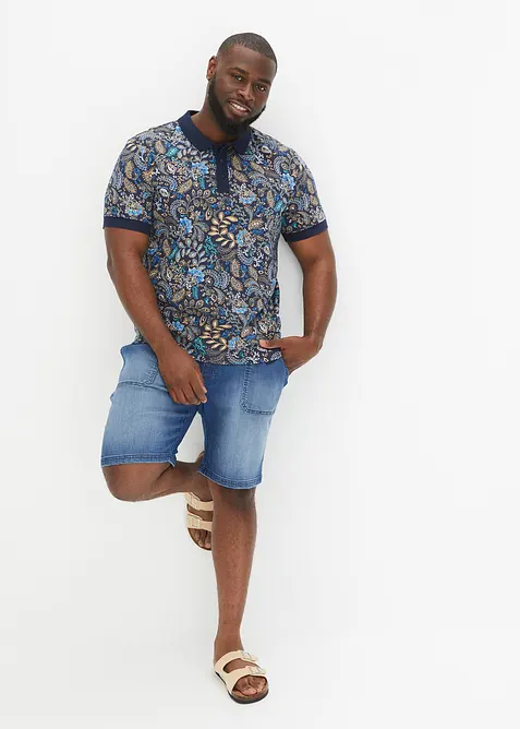 Triko pólo z organické bavlny, krátký rukáv, bonprix