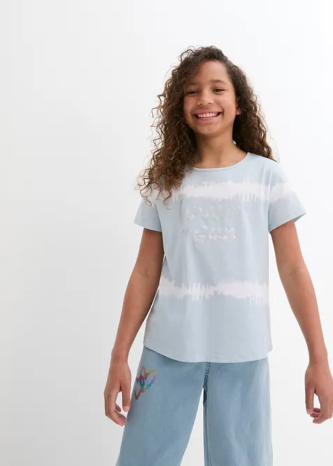 Tričko z čisté organické bavlny, delší zadní díl, bonprix