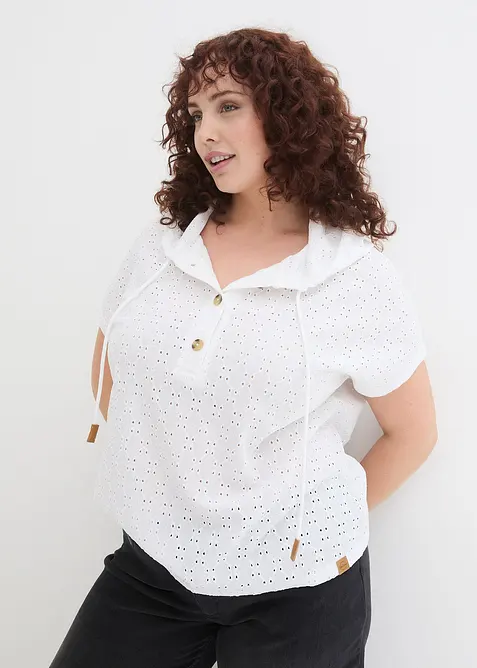 Henley triko s kapucí, bonprix