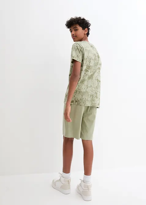 Tričko a bermudy z organické bavlny (2dílná souprava), bonprix