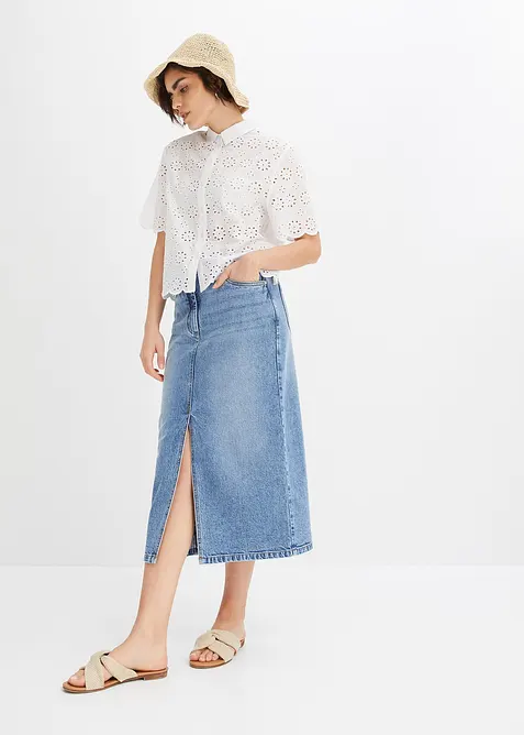 Halenka s krátkým rukávem, z čisté bavlny, bonprix