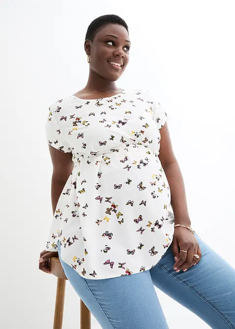 Lehk&aacute; těhotensk&aacute; halenka z visk&oacute;zy, bonprix