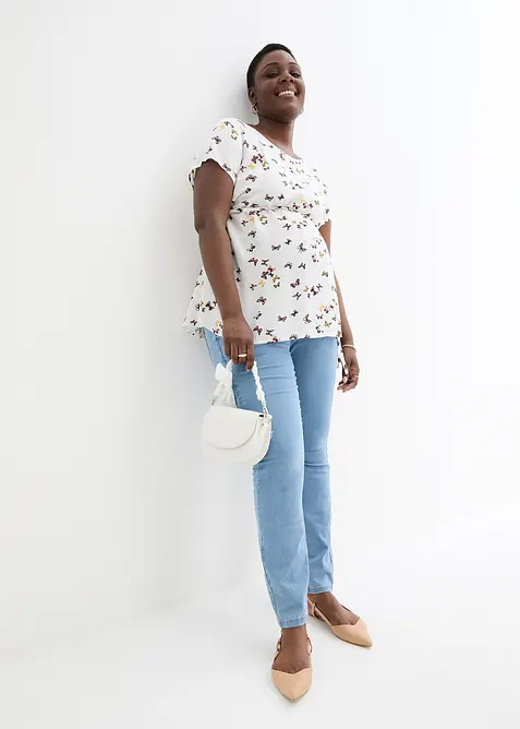 Lehk&aacute; těhotensk&aacute; halenka z visk&oacute;zy, bonprix