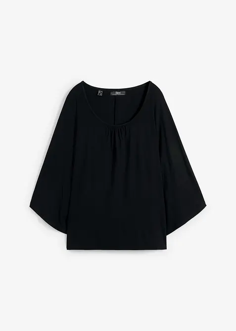 Visk&oacute;zov&eacute; triko s netop&yacute;ř&iacute;mi ruk&aacute;vy, bonprix