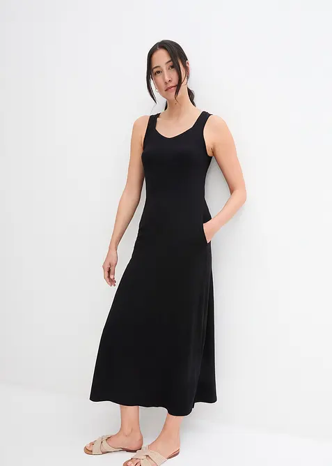 Maxi šaty ze směsi bavlny a viskózy, bonprix