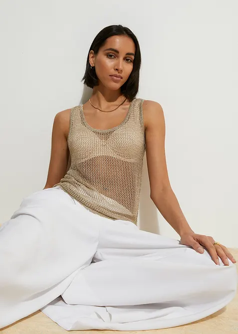 Pletený top z měkké viskózové směsi, bonprix