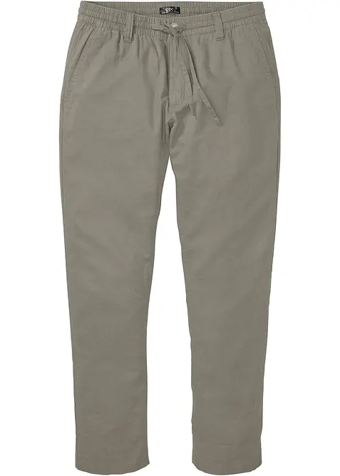 Chino kalhoty s podílem lnu, Regular Fit, Straight, bonprix