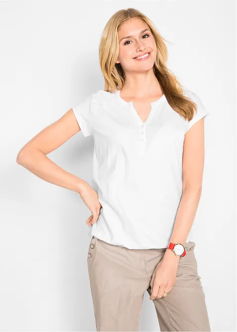 Bavlněn&eacute; tričko, kr&aacute;tk&yacute; ruk&aacute;v, bonprix