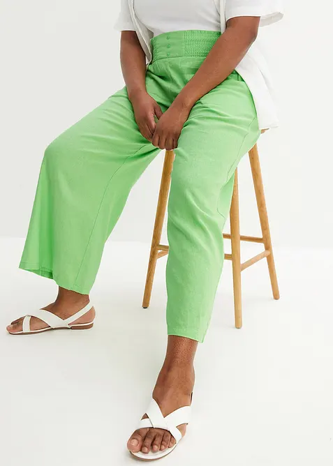 Marlene kalhoty ze vzdušné lněné směsi, bonprix