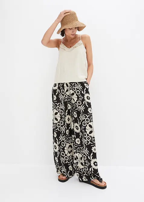 Kalhoty Marlene ze splývavé viskózy, bonprix