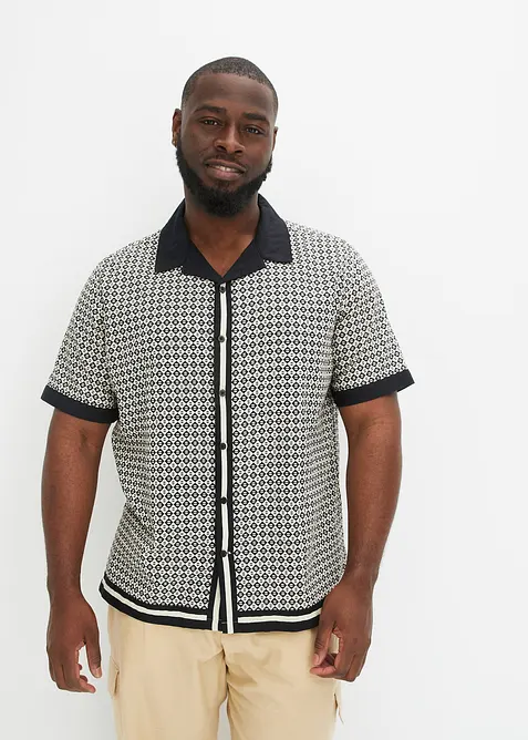 Košile s krátkým rukávem a se lnem, bonprix