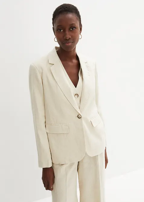 Blejzr z čist&eacute;ho lnu, bonprix