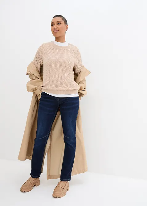 Džíny Boyfriend, Mid Waist, s pohodlným pasem, bonprix