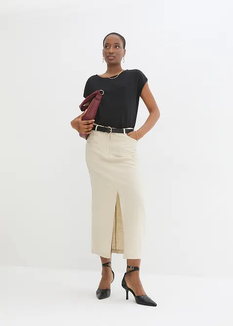 Triko s podílem hedvábí, bonprix