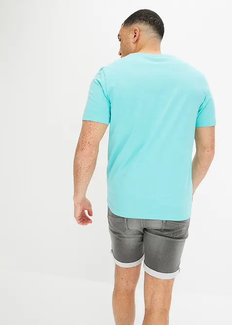 Tričko s výstřihem do V, z čisté bavlny, bonprix