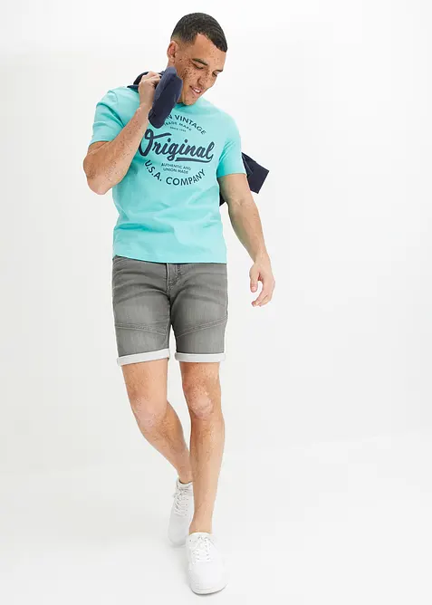 Tričko s výstřihem do V, z čisté bavlny, bonprix