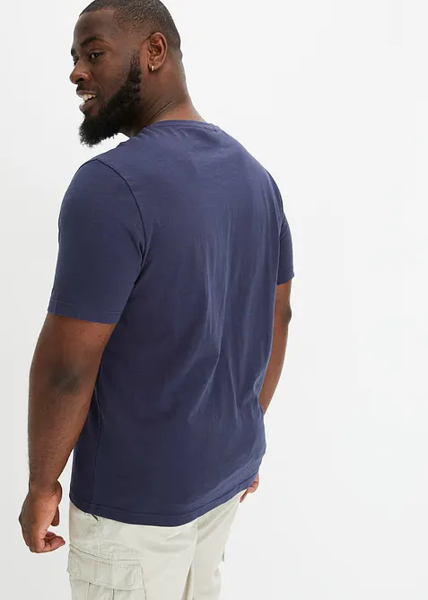 Tričko s výstřihem do V, z čisté bavlny, bonprix