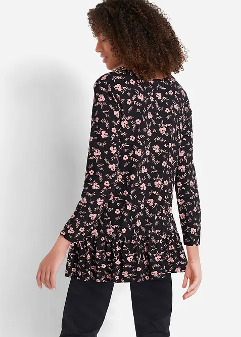 Dlouhá úpletová tunika ze směsi s viskózou, bonprix