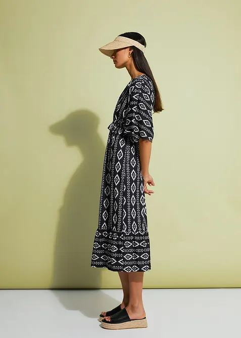 Žerzejové šaty v délce midi, bonprix