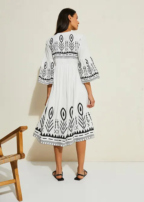 Midi šaty ze splývavé viskózy, bonprix