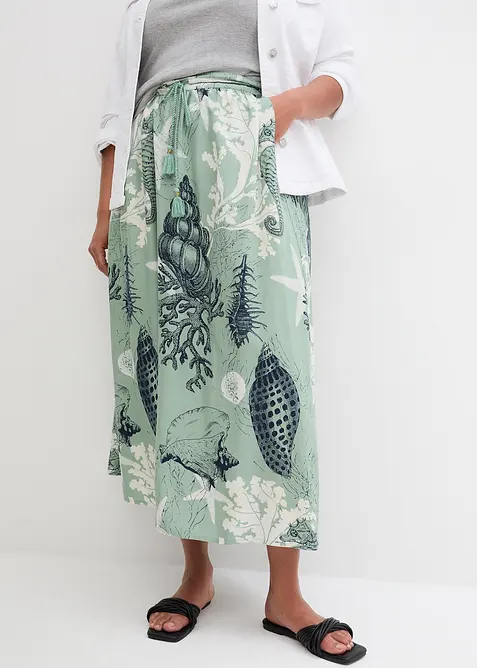 Dlouhá sukně ze splývavé viskózy, bonprix