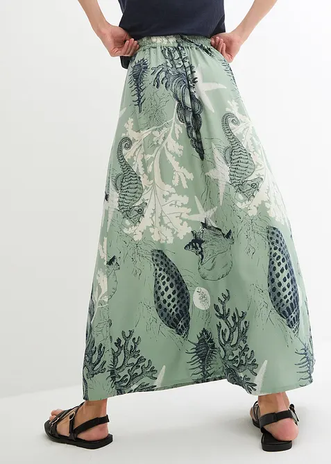 Dlouhá sukně ze splývavé viskózy, bonprix