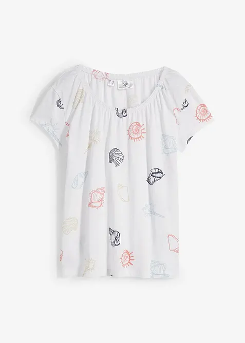 Triko s kulat&yacute;m v&yacute;střihem, z organick&eacute; bavlny, bonprix