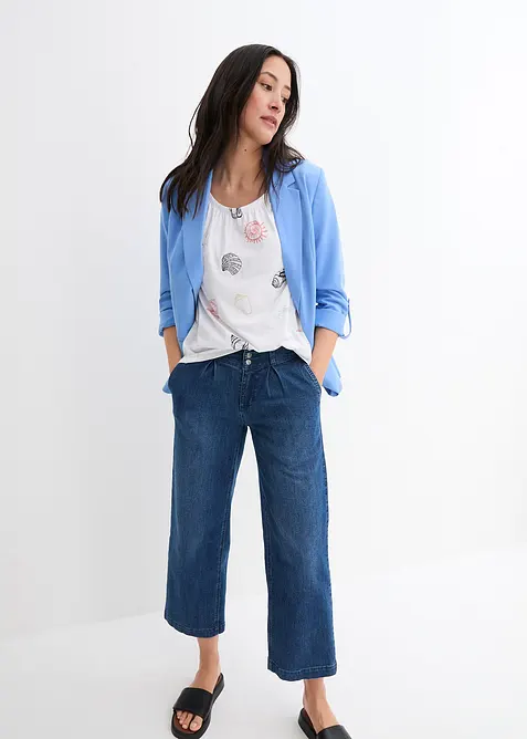 Triko s kulat&yacute;m v&yacute;střihem, z organick&eacute; bavlny, bonprix