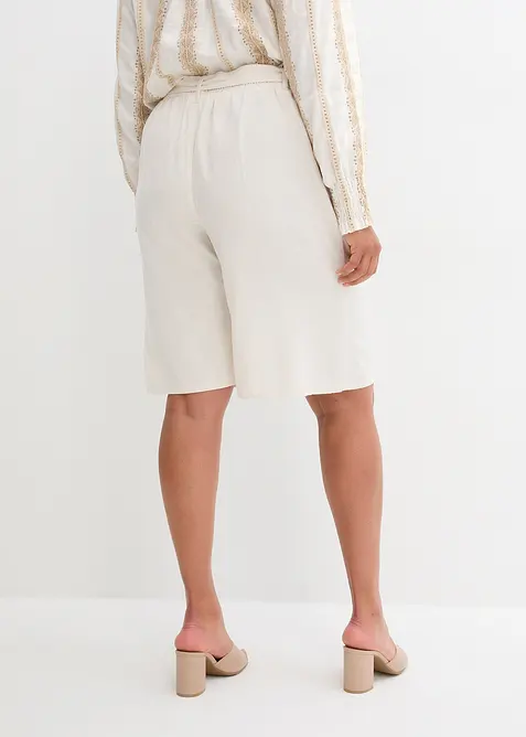 Lněn&eacute; bermudy, bonprix