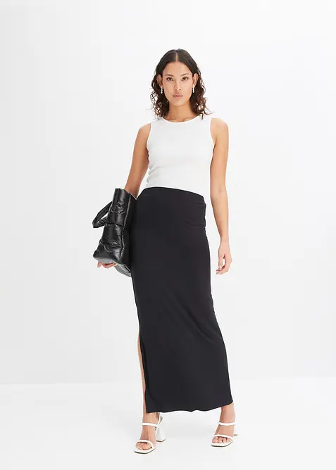 Žerzejová sukně ze splývavé viskózy, bonprix