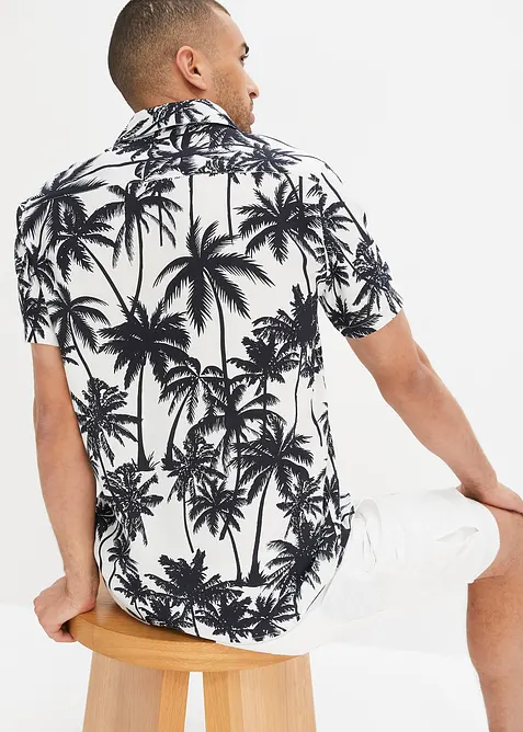 Košile s krátkým rukávem, Slim Fit, z viskózy, bonprix