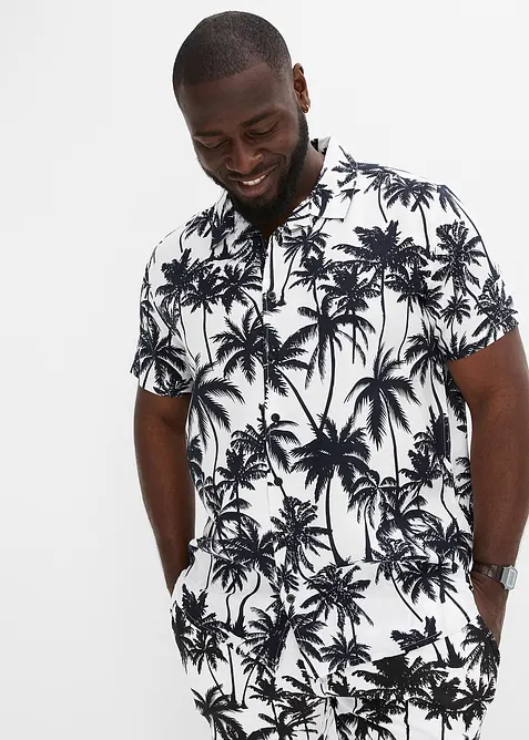 Košile s krátkým rukávem, Slim Fit, z viskózy, bonprix