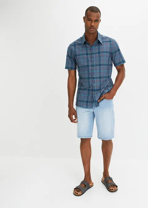 Košile z čisté bavlny, krátký rukáv, bonprix