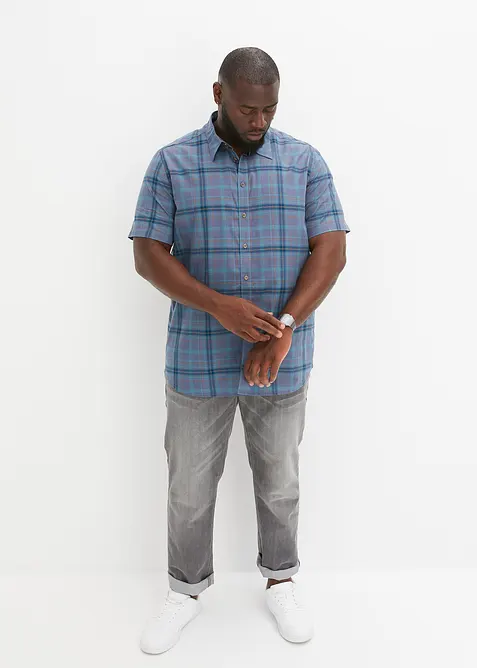 Košile z čisté bavlny, krátký rukáv, bonprix