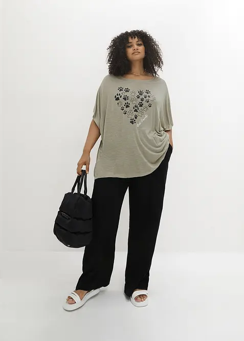 Triko ze splývavé viskózy, bonprix