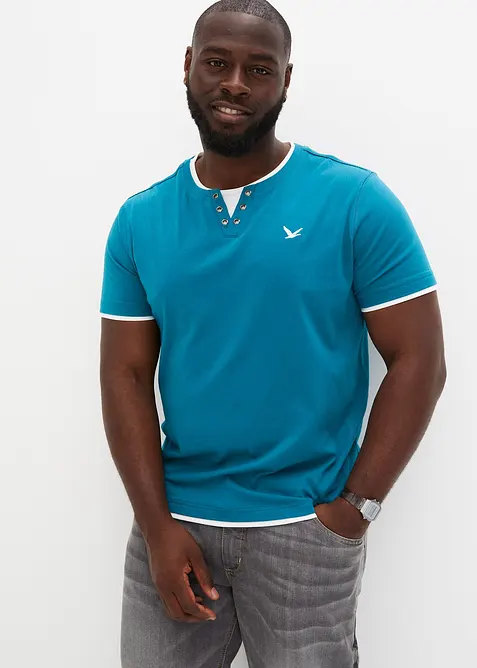 Tričko 2 v 1, krátký rukáv (2 ks v balení), bonprix