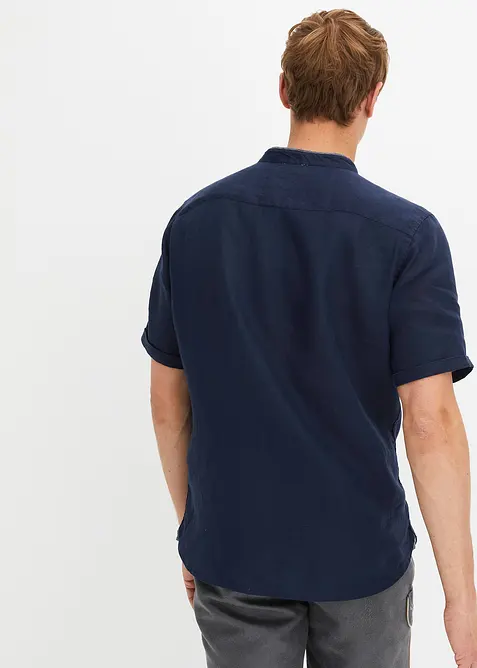 Košile s krátkým rukávem, z čistého lnu, bonprix