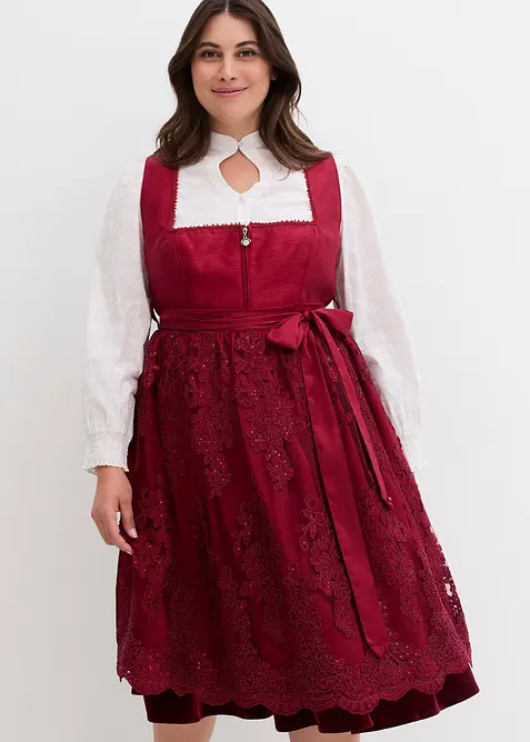 Kroj Dirndl s vy&scaron;&iacute;vanou z&aacute;stěrou (2d&iacute;ln&aacute; souprava), bonprix