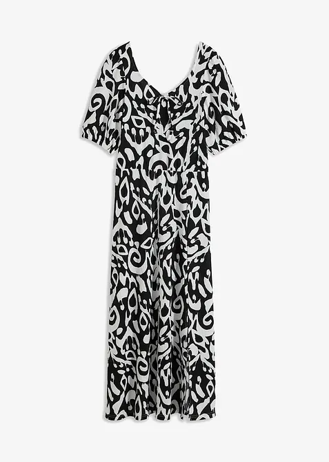 Šaty z žerzejového krepu, s dlouhým rozparkem, bonprix