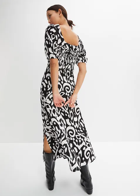 Šaty z žerzejového krepu, s dlouhým rozparkem, bonprix